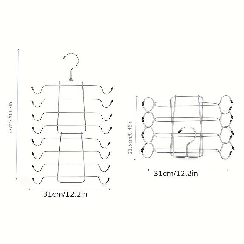 Iron Layer Underwear Hanger Folding Storage Tie Rack