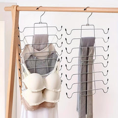 Iron Layer Underwear Hanger Folding Storage Tie Rack