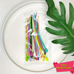 20pcs Random Reusable Silicone Ties & Bag Clips All Purpose Cable Straps