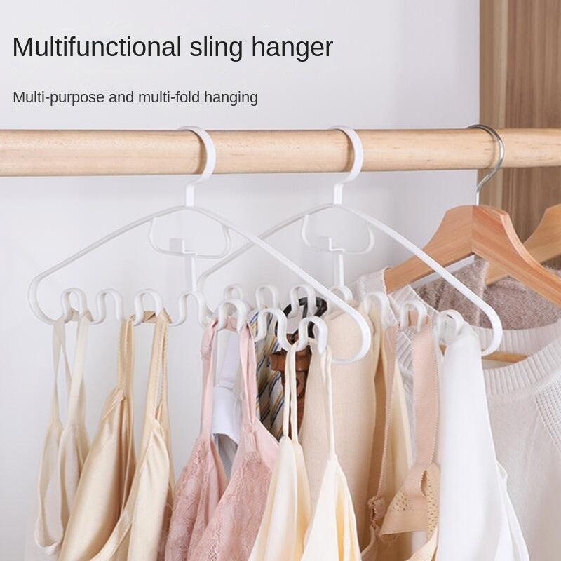Wave Shape Clothes Rack Underwear Storage Hanger - Set of 10
