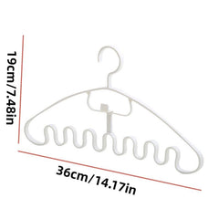 Wave Shape Clothes Rack Underwear Storage Hanger - Set of 10
