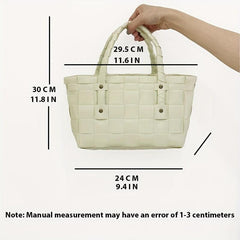 Hand Woven Waterproof Portable Vegetable Basket Picnic Handbag