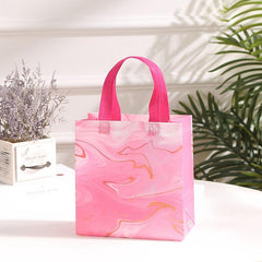 4pcs Reusable Marble Tote Bags for Grocery and Parties