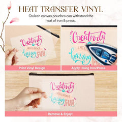 Canvas Zipper Pouch DIY Craft Bag Makeup Travel Toiletry Bag