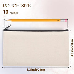 Canvas Zipper Pouch DIY Craft Bag Makeup Travel Toiletry Bag