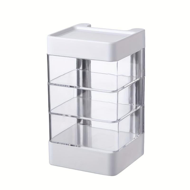 3-Layer Powder Puff Jewelry Storage Box