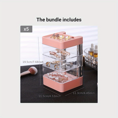 3-Layer Powder Puff Jewelry Storage Box