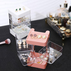 3-Layer Powder Puff Jewelry Storage Box