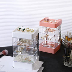 3-Layer Powder Puff Jewelry Storage Box