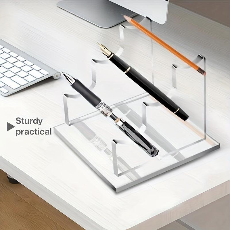 Acrylic Brush Stationery Display Shelf Storage School Office Store