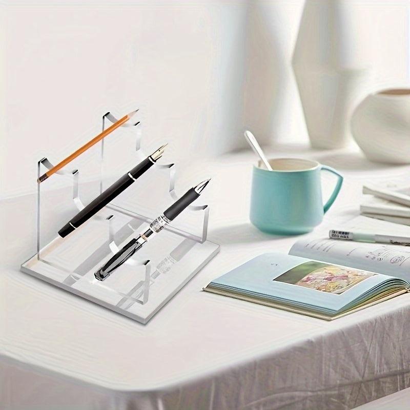 Acrylic Brush Stationery Display Shelf Storage School Office Store