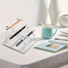 Acrylic Brush Stationery Display Shelf Storage School Office Store