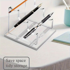 Acrylic Brush Stationery Display Shelf Storage School Office Store