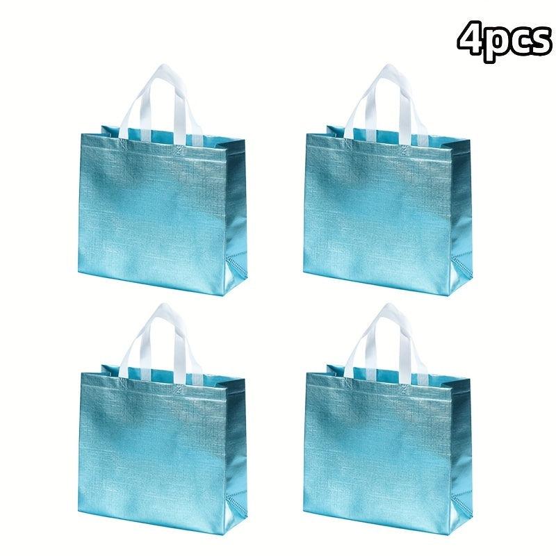 4pcs Laser Non-woven Colorful Laminated Gift Bags for Parties