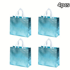 4pcs Laser Non-woven Colorful Laminated Gift Bags for Parties