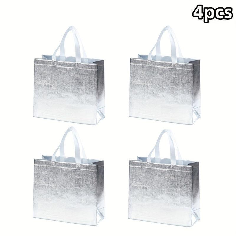 4pcs Laser Non-woven Colorful Laminated Gift Bags for Parties