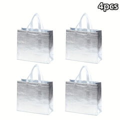 4pcs Laser Non-woven Colorful Laminated Gift Bags for Parties