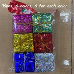 36pcs Mini Christmas Ornaments Xmas Tree Decor Gift Boxes Pendant