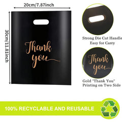100pcs Thank You Merchandise Bag Retail Shopping Bag Gift Party