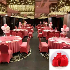 5pcs Linen Gift Bags Drawstring Storage Bags Burlap Bag