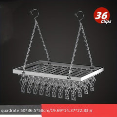 Foldable Stainless Steel Clothes Rack for Home Balcony and Clothing Stores