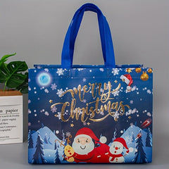 5pcs Christmas Wrapping Bag Large Capacity Portable Folding Tote Bag
