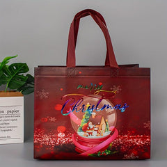 5pcs Christmas Wrapping Bag Large Capacity Portable Folding Tote Bag