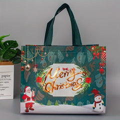 5pcs Christmas Wrapping Bag Large Capacity Portable Folding Tote Bag
