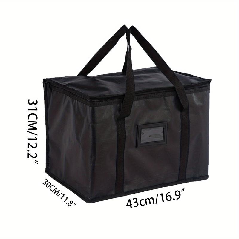 Insulated Grocery Shopping Tote Bag Pizza Reusable Bags Sturdy Zipper