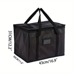 Insulated Grocery Shopping Tote Bag Pizza Reusable Bags Sturdy Zipper