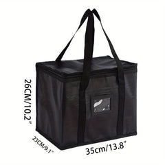 Insulated Grocery Shopping Tote Bag Pizza Reusable Bags Sturdy Zipper