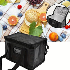 Insulated Grocery Shopping Tote Bag Pizza Reusable Bags Sturdy Zipper