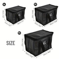 Insulated Grocery Shopping Tote Bag Pizza Reusable Bags Sturdy Zipper