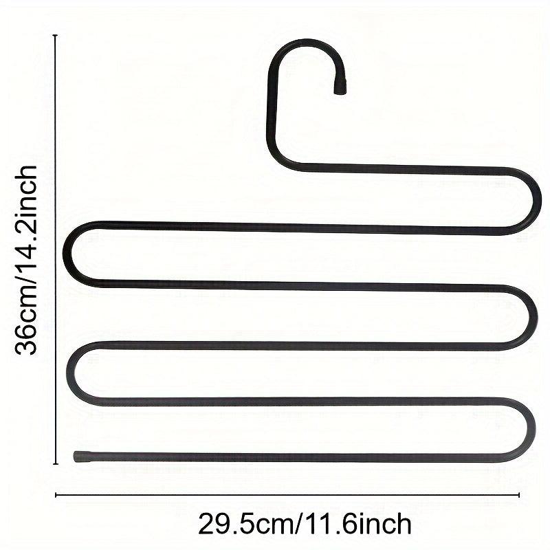 2pcs S Shaped Non Slip Trouser Hangers