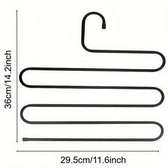 2pcs S Shaped Non Slip Trouser Hangers