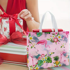 6pcs Christmas Gift Bags With Handles Reusable Tote Bag Nonwoven Gift Bags