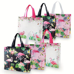 6pcs Christmas Gift Bags With Handles Reusable Tote Bag Nonwoven Gift Bags