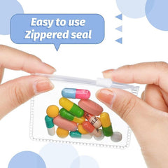 5pcs Pill Pouch Bags Zippered Pill Pouch Set - Reusable Pill Baggies