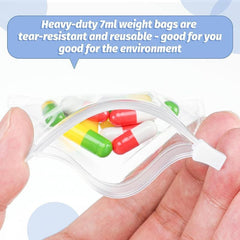 5pcs Pill Pouch Bags Zippered Pill Pouch Set - Reusable Pill Baggies
