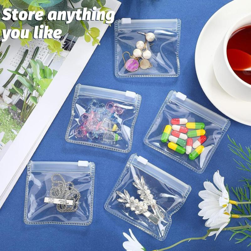5pcs Pill Pouch Bags Zippered Pill Pouch Set - Reusable Pill Baggies