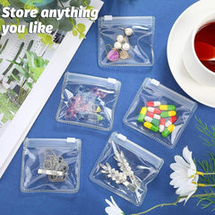 5pcs Pill Pouch Bags Zippered Pill Pouch Set - Reusable Pill Baggies