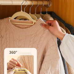 5pcs Flocking Clothes Hanger Non slip Household Hanging Clothes Ra