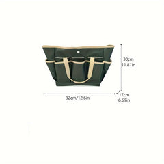 Canvas Garden Tool Bag Heavy Duty Large Organizer Gardening Storage Bag