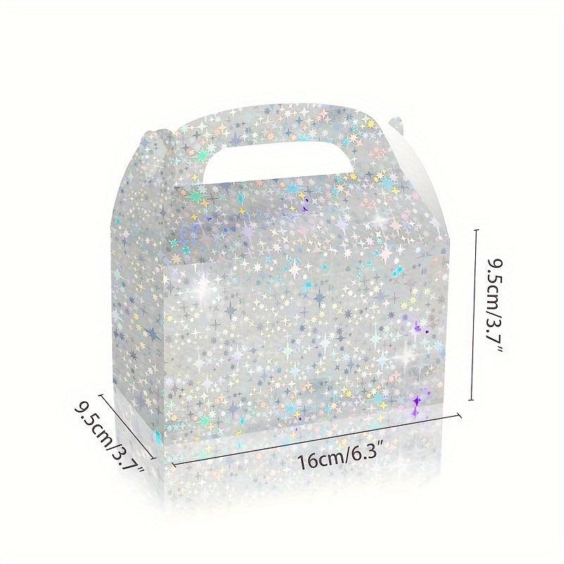 12pcs Laser Gradient Gift Paper Box Snow Reflective Polarization