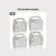 12pcs Laser Gradient Gift Paper Box Snow Reflective Polarization