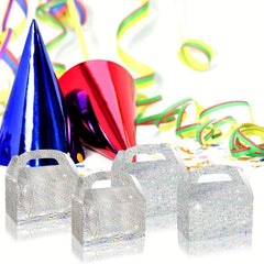 12pcs Laser Gradient Gift Paper Box Snow Reflective Polarization
