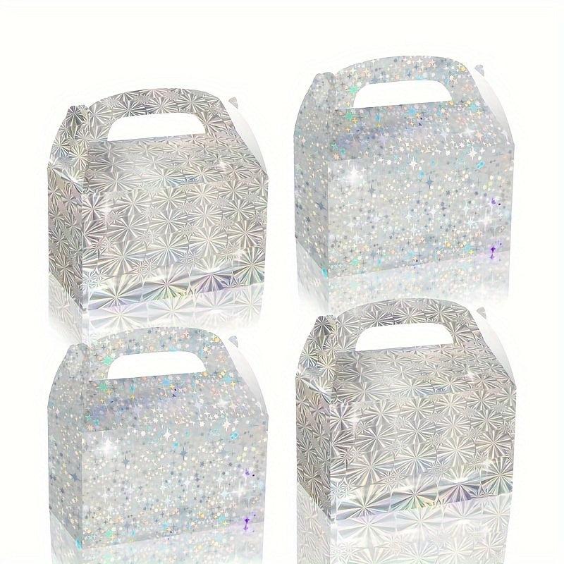 12pcs Laser Gradient Gift Paper Box Snow Reflective Polarization