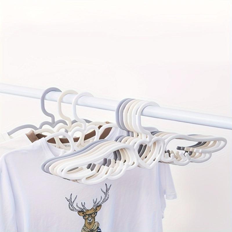 10pcs Love Heart And Wings Hangers Closet Storage Organizer
