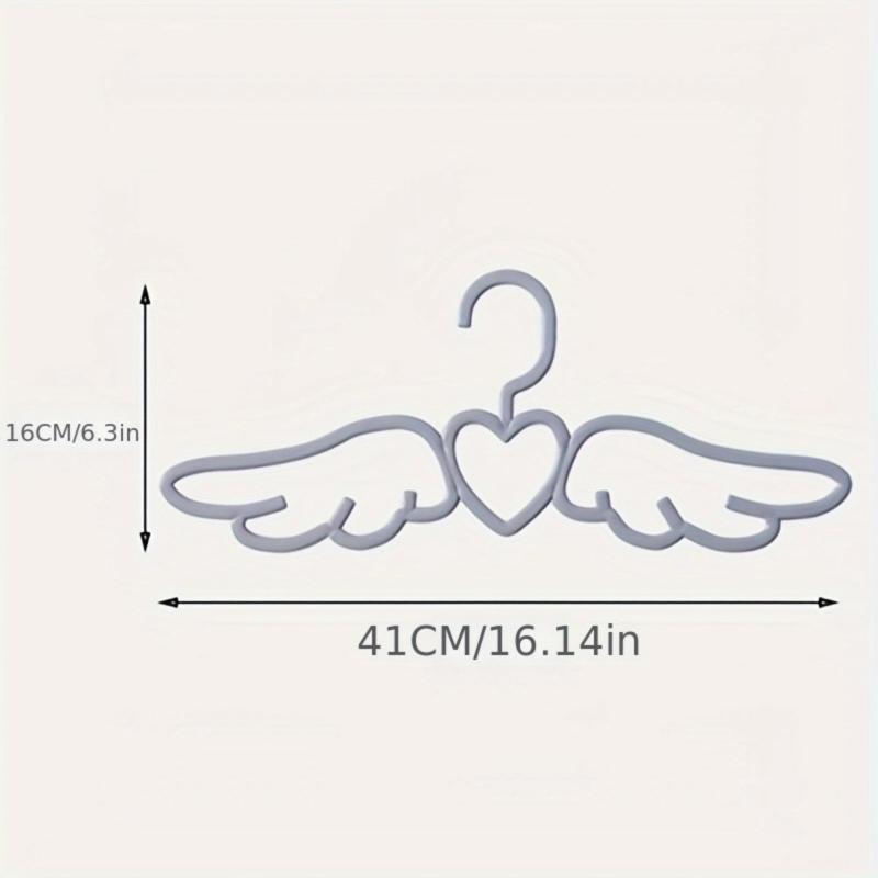 10pcs Love Heart And Wings Hangers Closet Storage Organizer