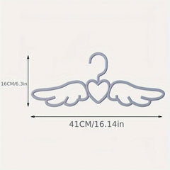 10pcs Love Heart And Wings Hangers Closet Storage Organizer